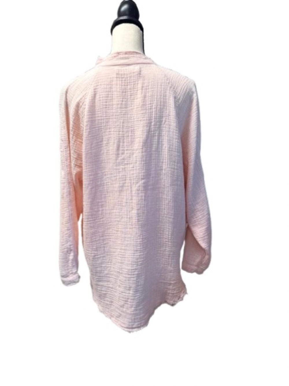 Free People Summer Daydream We The Free Textured Gauze Pink Cotton Raw Hem XS - Picture 3 of 6